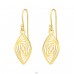 Golden Rhombus Shape - 925 Sterling Silver Plain Earrings A4S45816