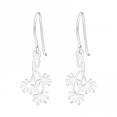 Dandelion - 925 Sterling Silver Plain Earrings A4S46945