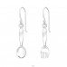 Fork & Spoon - 925 Sterling Silver Plain Earrings A4S47832