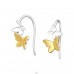 Golden Butterfly - 925Er Silber Glatte Ohrringe A4S49209