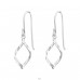 Twisted Wire - 925 Sterling Silver Plain Earrings A4S50518