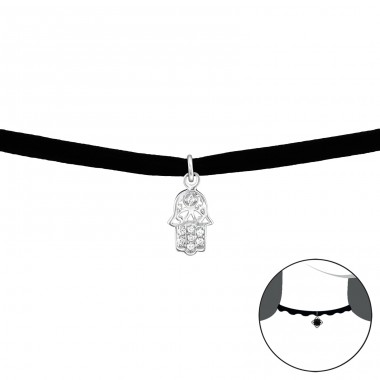 Hamsa - Striebro 925 +  Chokers A4S34525