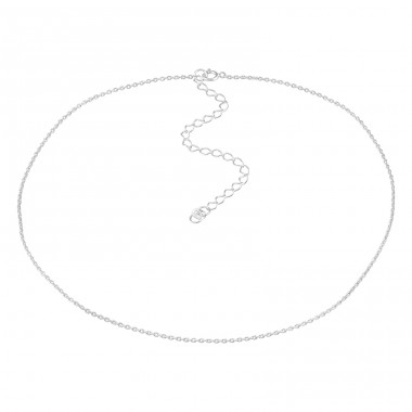 Lanț De Argint De 41cm Cu Extensie De 8cm Inclus - Argint 925 Colier La Baza Gâtului A4S37097