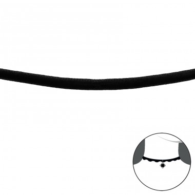 Sametová Šnúrka - Zamat + Šperkové Striebro 925 Chokers A4S38876
