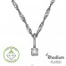 Patrat cu diamant - Argint 925 Coliere Cu Diamante Create În Laborator  A4S51353