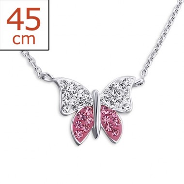 Trandafir Fluture Alb - Argint 925 Coliere bijuterii A4S19131