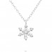 Snowflake - 925 Sterling Silver Necklace with stones A4S19680