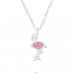 Flamingo - 925 Sterling Silver Necklace with stones A4S23119