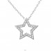 Ein Stern - 925er Silber Halskette mit Steinen A4S23786