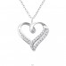 Heart - 925 Sterling Silver Necklace with stones A4S23852