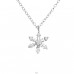 Snowflake - 925 Sterling Silver Necklace with stones A4S24660