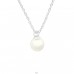 Round - 925 Sterling Silver Necklace with stones A4S25055
