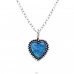 Heart Opal - 925 Sterling Silver Necklace with stones A4S27078