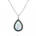 Pear Opal - 925 Sterling Silver Necklace with stones A4S27081