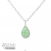 Pear - 925 Sterling Silver Necklace with stones A4S31099
