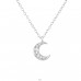 Moon - 925 Sterling Silver Necklace with stones A4S35111