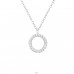 Circle - 925 Sterling Silver Necklace with stones A4S36358