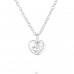 Heart - 925 Sterling Silver Necklace with stones A4S36828