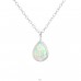 Teardrop - 925 Sterling Silver Necklace with stones A4S36833