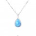Teardrop - 925 Sterling Silver Necklace with stones A4S36833
