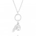 Feather - 925 Sterling Silver Necklace with stones A4S37631