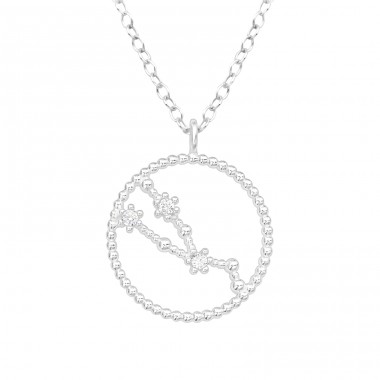 Taurus Zodiac Sign - 925 Sterling Silver Necklace with stones A4S38842