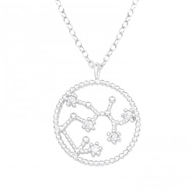 Sagittarius Zodiac Sign - 925 Sterling Silver Necklace with stones A4S38843