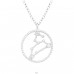 Leo Zodiac Sign - 925 Sterling Silver Necklace with stones A4S38849