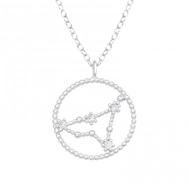 Capricornus Zodiac Sign - 925 Sterling Silver Necklace with stones A4S38852