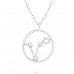 Pisces Zodiac Sign - 925 Sterling Silver Necklace with stones A4S38853