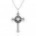 Cross - 925 Sterling Silver Necklace with stones A4S38856