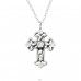 Oxidized Cross with crystals - 925 Sterling Silver Necklace With Stones A4S38857