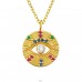 Evil Eye - 925 Sterling Silver Necklace with stones A4S40145