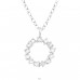 Sparking circle - 925 Sterling Silver Necklace With Stones A4S40203