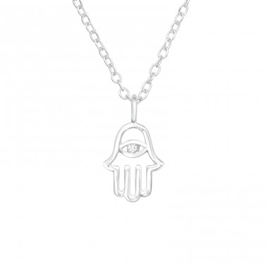 Hamsa - Striebro 925 Náhrdelníky s kameňmi A4S40206