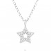 Ein Stern - 925er Silber Halskette mit Steinen A4S40230