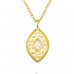 Golden Antique - 925 Sterling Silver Necklace With Stones A4S40534