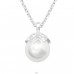 Acorn with Pearl - 925 Sterling Silver Necklace With Stones A4S41186
