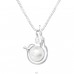 Meerjungfrau mit Perle - Schmuck 925 Silber Halsketten mit Steinen A4S41238