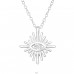 Evil Eye - 925 Sterling Silver Necklace with stones A4S41239