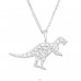 Dinozaur T-Rex - Srebro Próby 925 Naszyjniki Zdobione Kamieniami A4S41247
