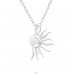 Half Sun - 925 Sterling Silver Necklace With Stones A4S43922