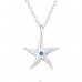 Stea De Mare cu Zirconiu Albastru - Argint 925 Coliere Bijuterii A4S44137