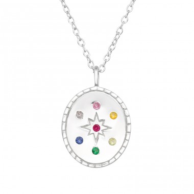 Stea cu zirconiu multicolor - Argint 925 Coliere Bijuterii A4S44531