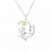 Crescent Moon - 925 Sterling Silver Necklace with stones A4S44878