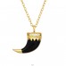 Golden Ivory with Zirconia - 925 Sterling Silver Necklace With Stones A4S45101