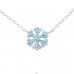 Snowflake - 925 Sterling Silver Necklace with stones A4S45612