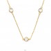 Round necklace with zirconia  - 925 Sterling Silver Necklace With Stones A4S46084