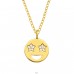 Smiley Face necklace  - 925 Sterling Silver Necklace With Stones A4S46219