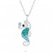 Calut de mare cu cristale - Argint 925 Coliere Bijuterii A4S46786